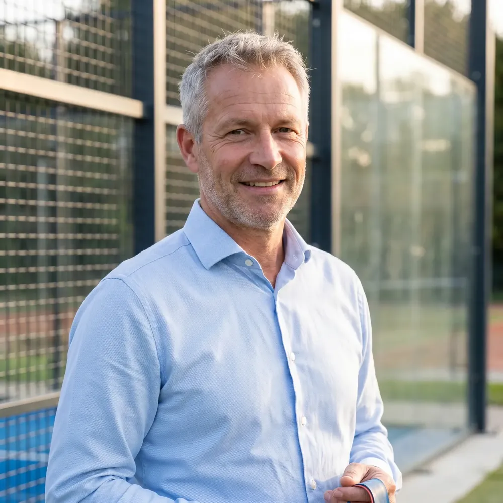 Dr. James Whitfield, sports physiotherapist and competitive padel player